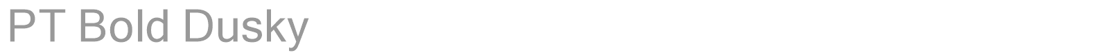 PT Bold Dusky font preview